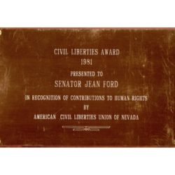 1981 Jean Ford – American Civil Liberties Union of Nevada