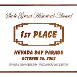 2002 Nevada Day Parade – 1st Place